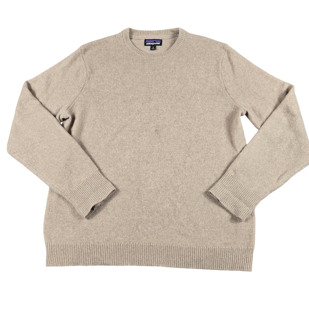 Patagonia Crewneck Sweater Mens M Tan cashmere wool blend